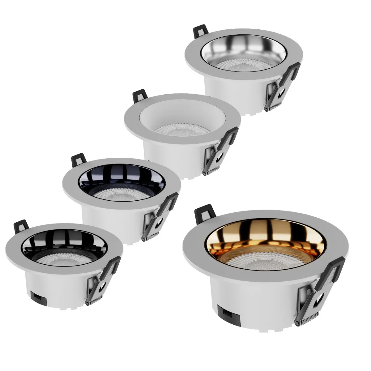Dimmable Recessed Anti Glare LED Downlights 5W/9W/12W/15W/18W LED Ceiling Spot Lights AC85~265V Background Lamps Indoor Lighting