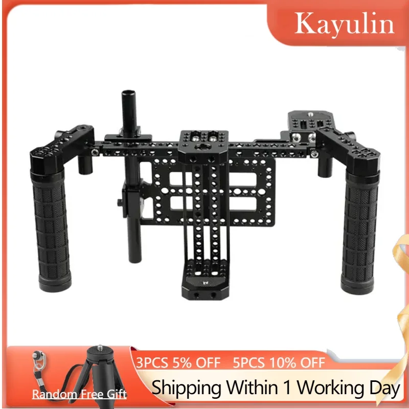 

Kayulin Director's Monitor Cage Kit for 5 7inch LCD Monitor With Mounting Adjustable Plate Camera Cage