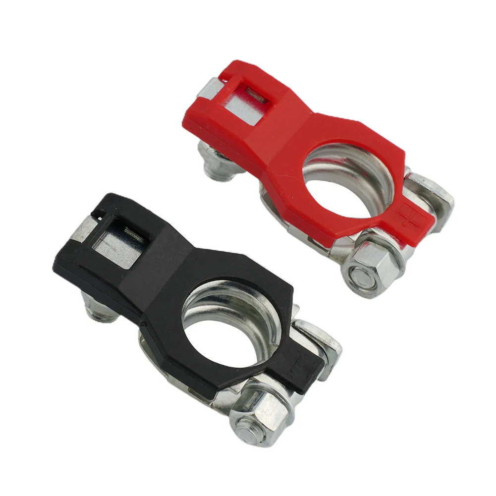 2Pcs Car Battery Connector Battery Clamp Perfect For Power Connection, Steady Current, Protect The Storage Battery And More.