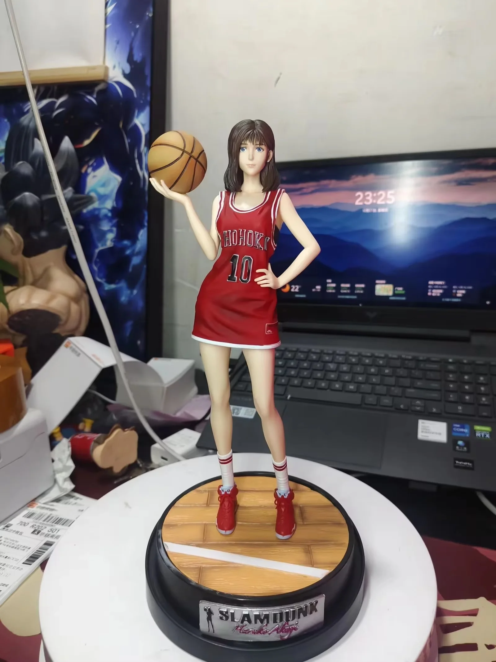 31cm Slam Dunk Figures Haruko Akagi Figure Basketball Goddess Pvc Model Gk Models Collection Desk Decoration Child Birthday Gift