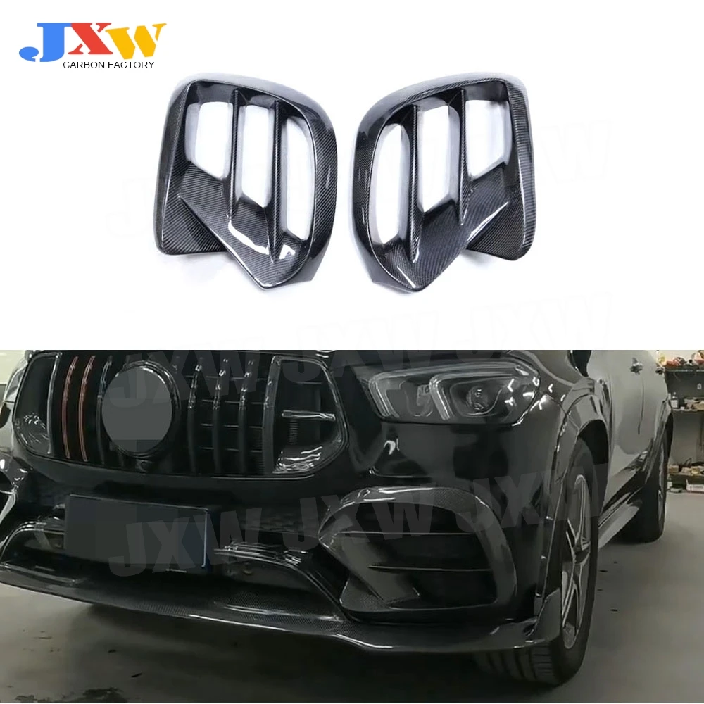 

for Benz GLE Class C167 GLE350 GLE53 AMG Sport Coupe 20-23 Carbon Fiber Front Bumper Air Vent Trim Body Kits Car Accessories FRP