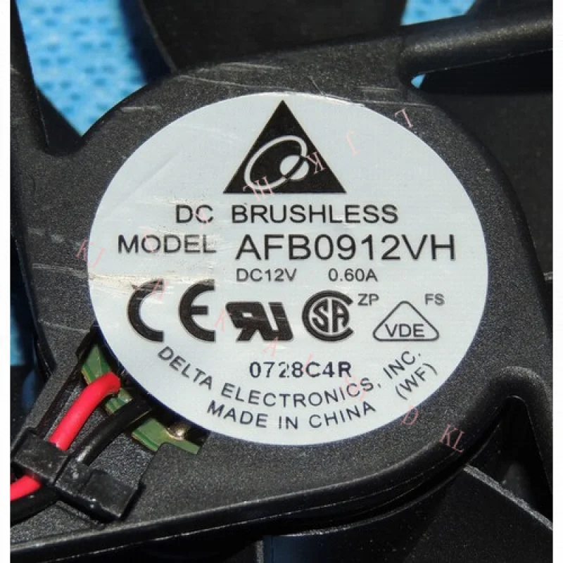 

N FOR 2pcs Delta AFB0912VH DC 12V 0.60A Brushless MODEL Fan 92X92X25mm 2-Wire 4-Pin