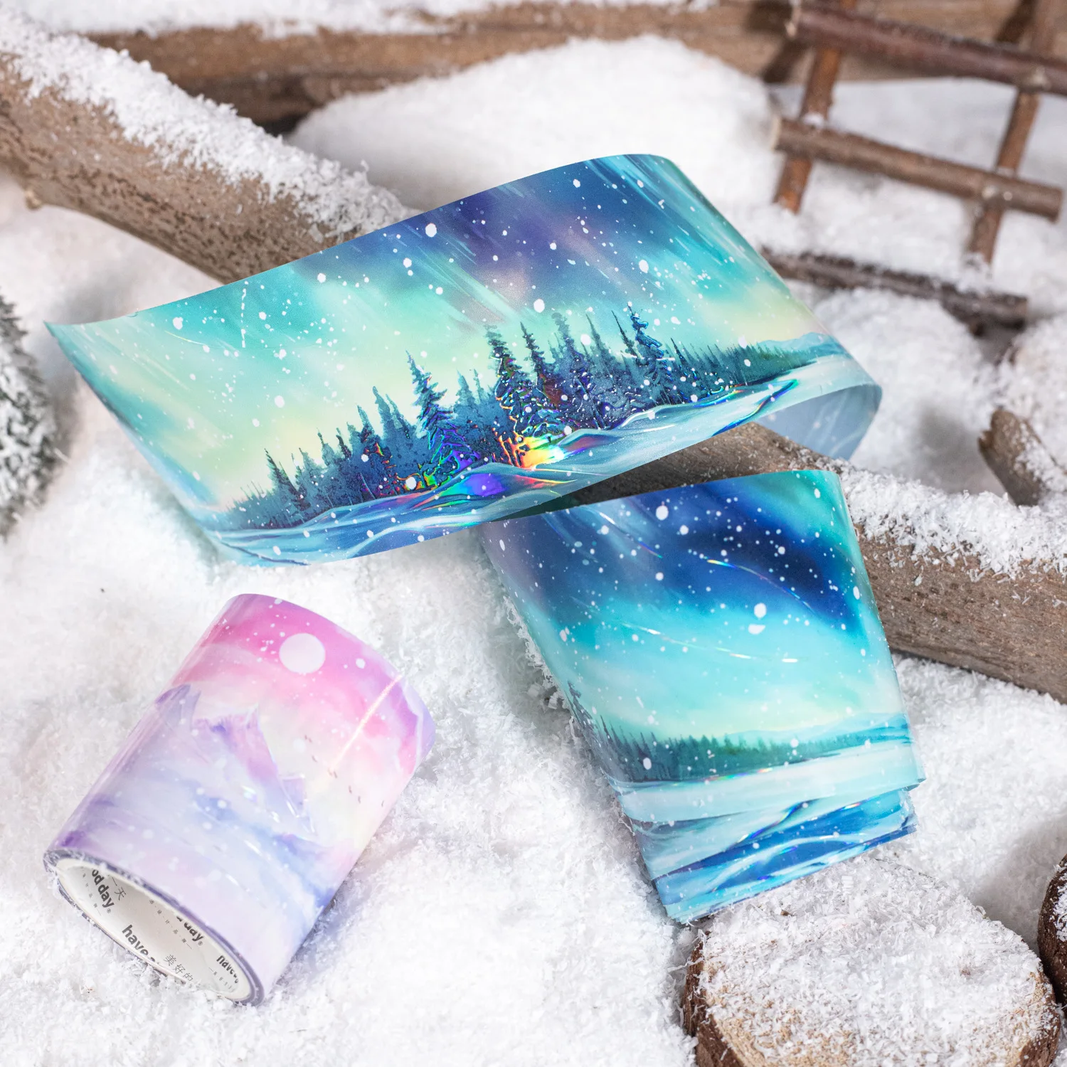 

1pcs/1lot Decorative Adhesive Tapes Winter Overture Junk Journal DIY Paper Japanese Masking Scrapbooking Stickers