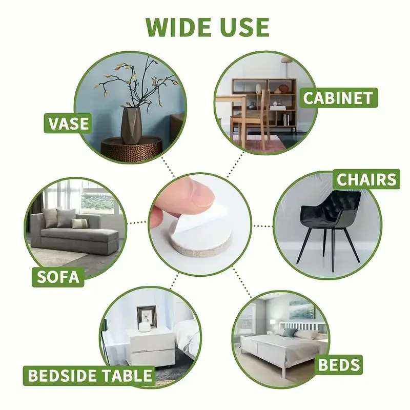 Self Adhesive Felt Furniture Pads Anti Scratch Chair Leg Floor Protector For Hardwood Table Sofa Chair Feet view 5