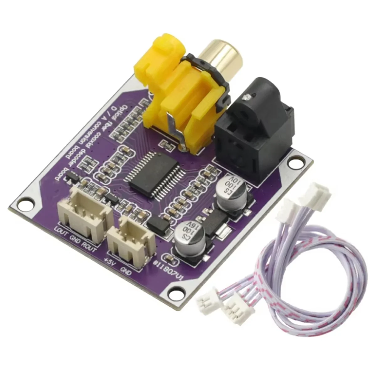 A002 Digital Audio Decoder 24bit 192khz Optical Fiber Coaxial Digital Signal Input Stereo Output Decod Board