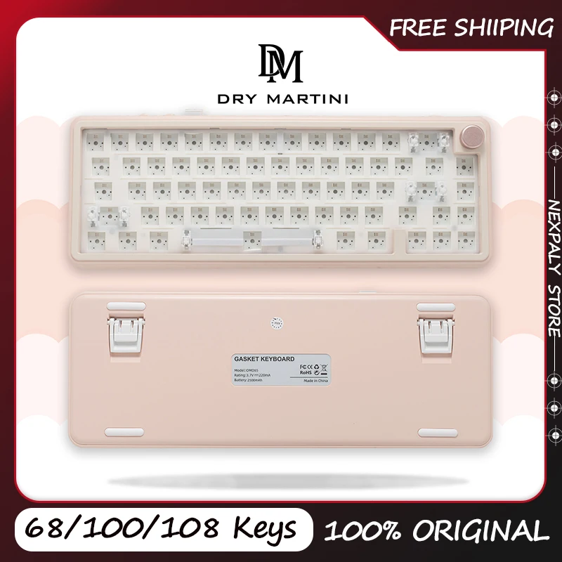 68/100/108 Keys Wireless Mechanical Keyboard Kit 3Mode Bluetooth Gasket Hot-swapping Custom RGB Office Gaming Alice Keyboards