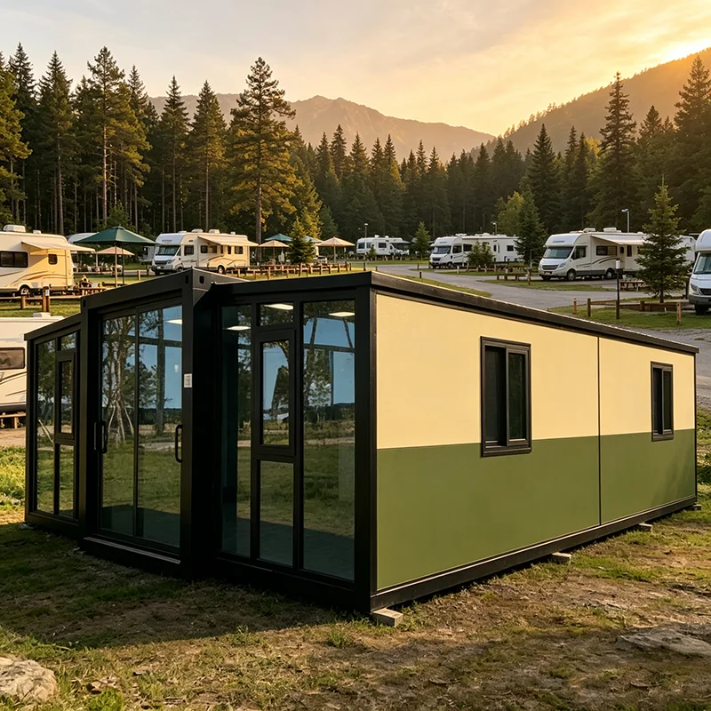Container House Anti-Rust Durable Prefab Building for Outdoor Campsite Lodging