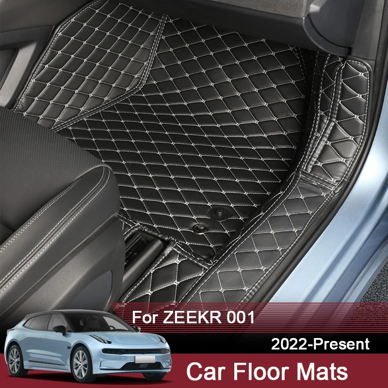 Car 3D Full Surround Custom Foot Mat For ZEEKR 001 2022-Present LHD Leather Floor Protect Waterproof Pad External Auto Accessory