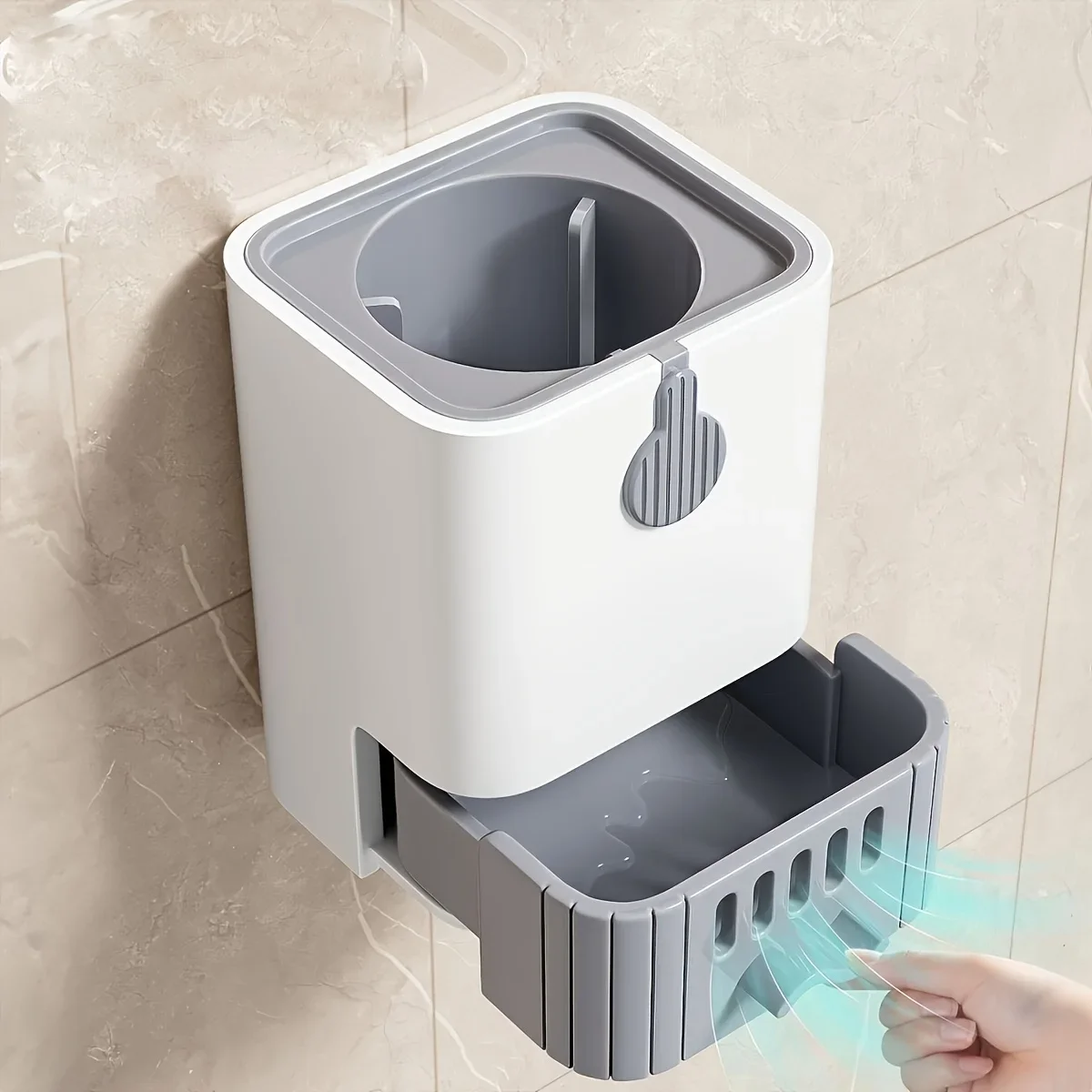 Wall‑Mounted Toilet Brush Set with Holder, Long Handle Flexible Bristles No Dead Corners Bathroom Cleaning Tool for Household