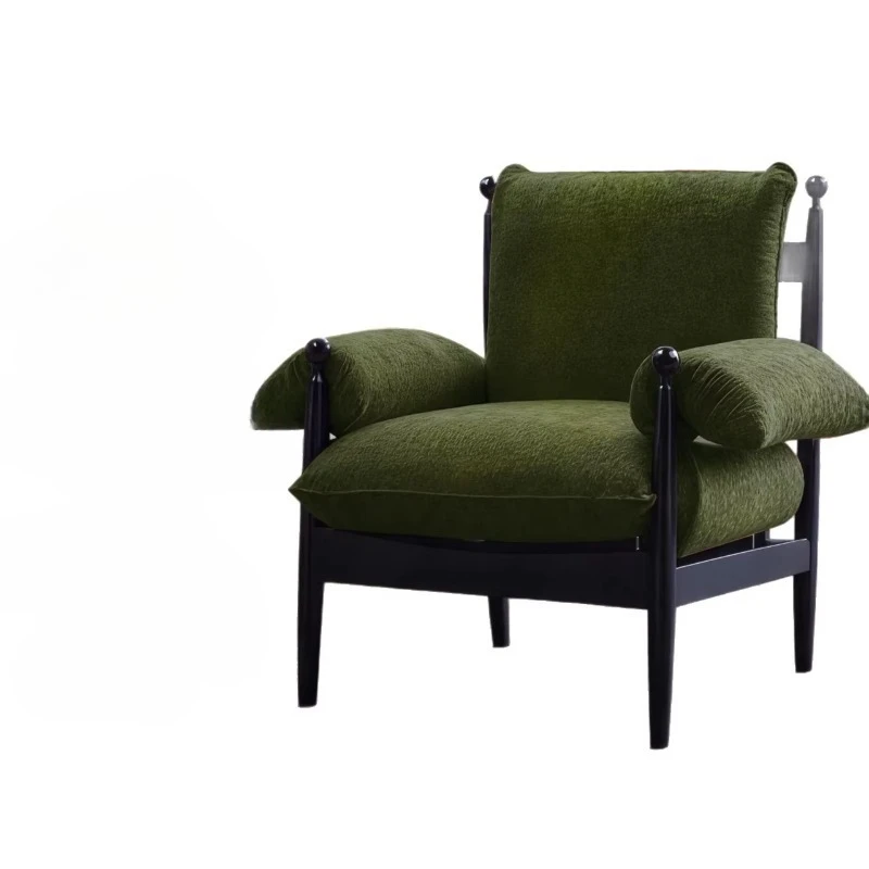 

Французский одноместный диван-кресло из цельного дерева, роскошное ретро-стул для гостиной, приема, шезлонга