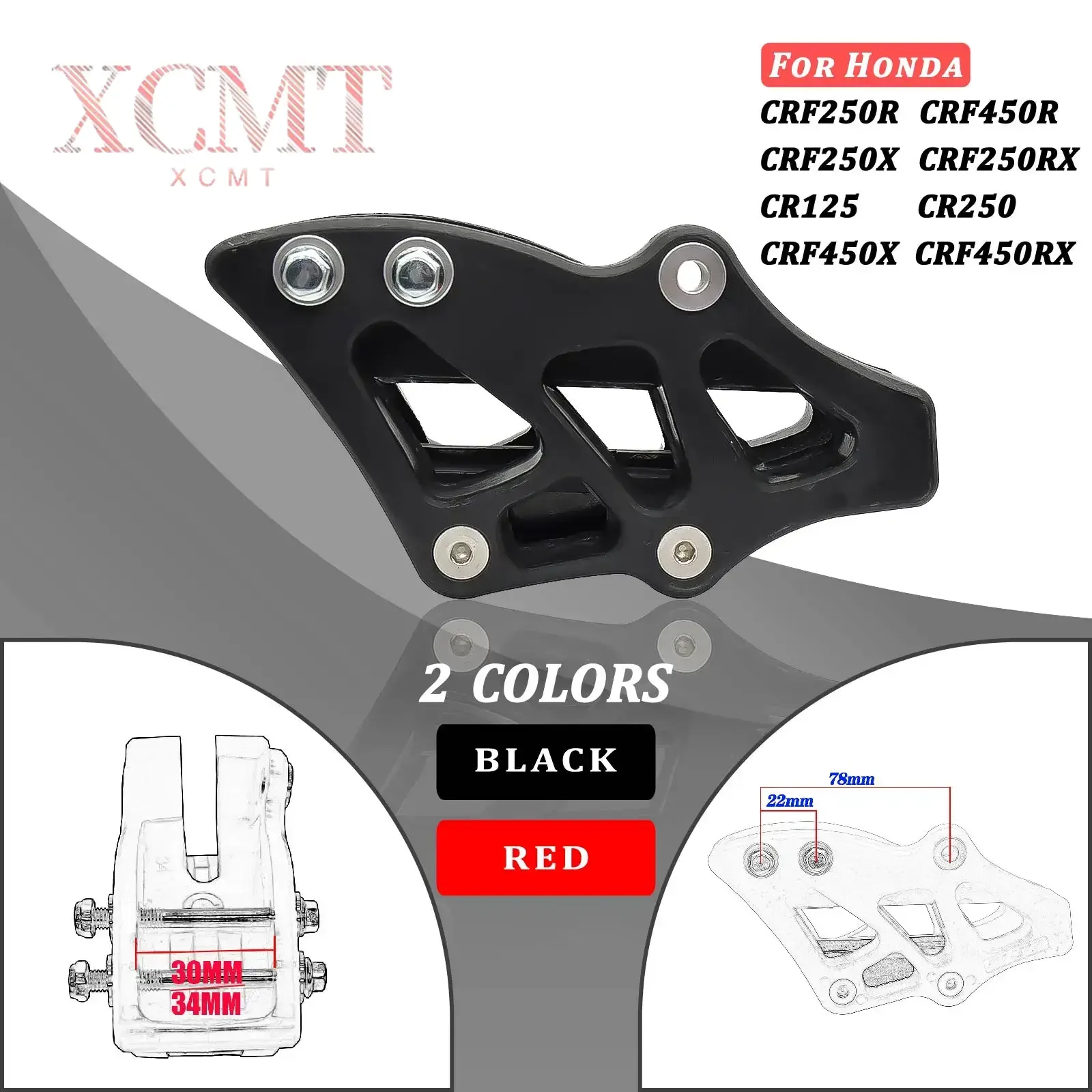 

For Honda CR125 CR250 CRF250R CRF450R CRF250X CRF450X CRF250RX CRF450RX CRF CR 2002-2021 Motorcycle Plastic Chain Guide Guard