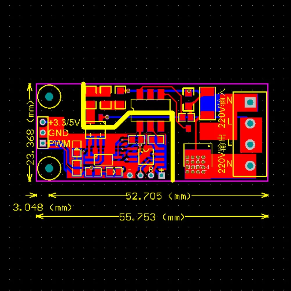 PWM Dimming Dimmer Governor Motor Speed Controller AC 220V Voltage Regulating Regulator Thyristor Isolation Module I/O Output