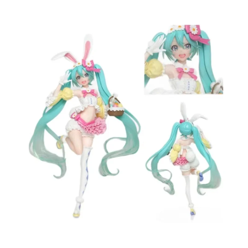 Hatsune Miku-Kit de modelismo de la serie Four Seasons, figura de animación coleccionable con accesorio de oreja de conejo, figura hecha a mano para fanáticos