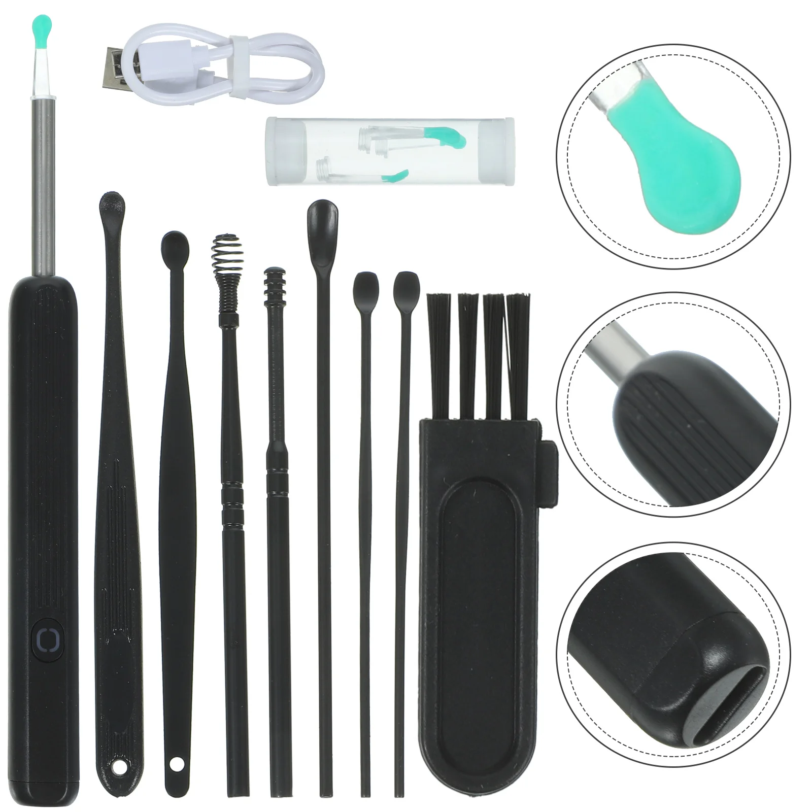 

Ear Spoon Wax Picker Earwax Scoop Camera Wireless Cleaner with Removal Kit Scoops Intelligent