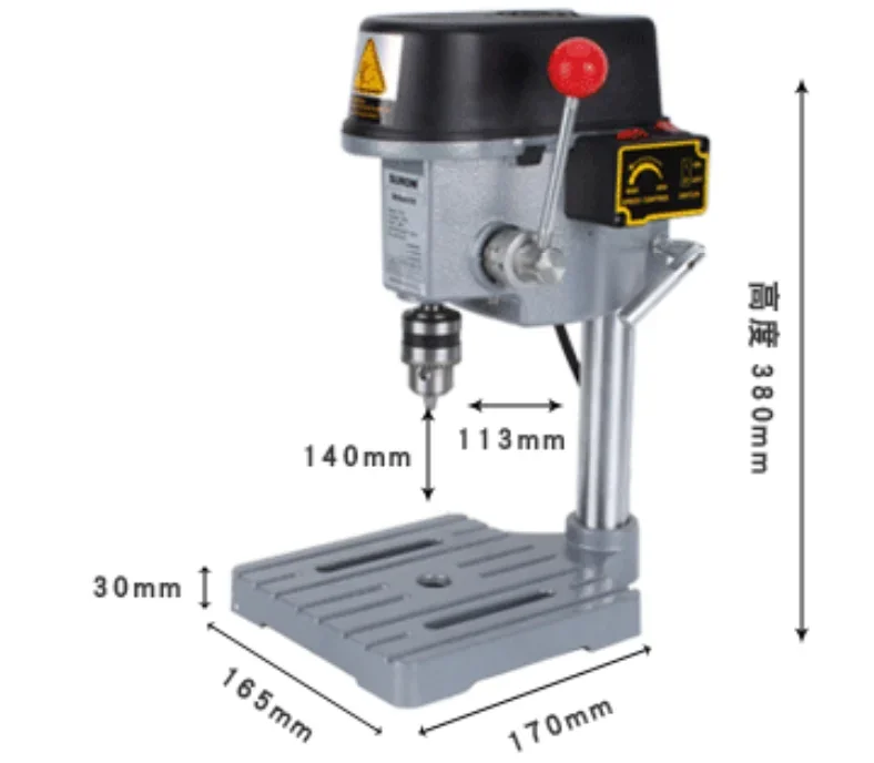 

New 340W Mini Table Electric Drill Press 220V Drill Bits Power Tools 1mm-10mm