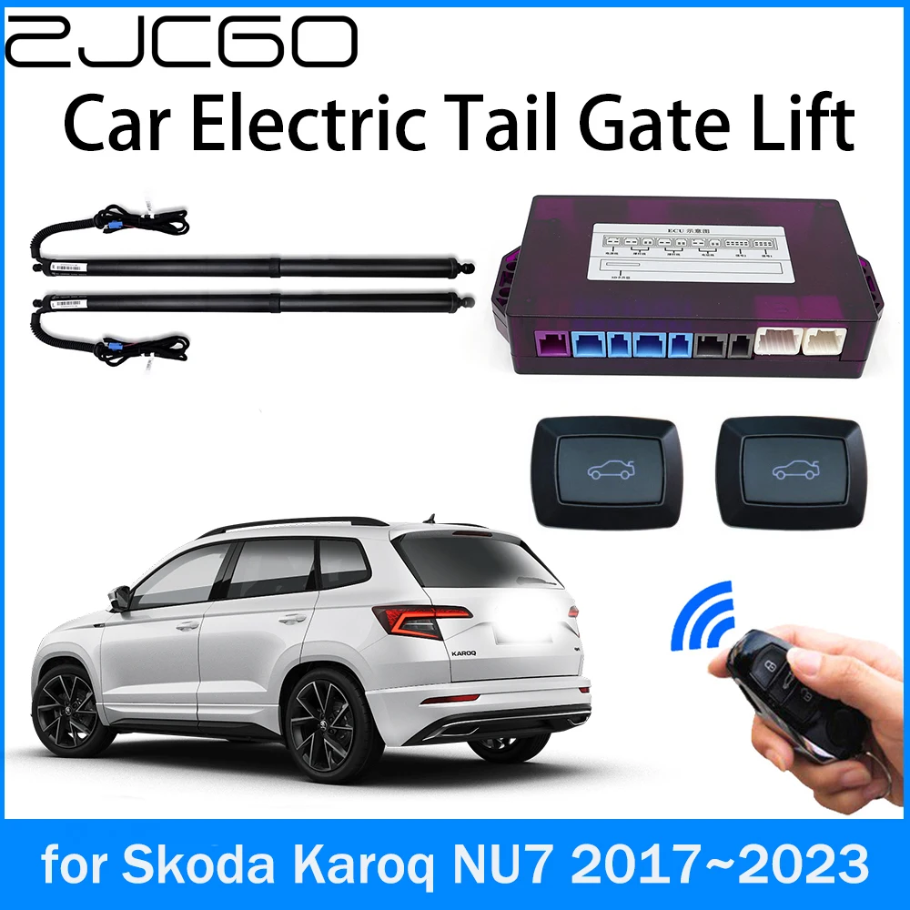 ZJCGO Car Power Trunk Electric Suction Tailgate Intelligent Tail Gate Lift Strut for Skoda Karoq NU7 2017~2023