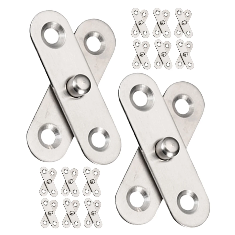 

16Pcs Folding Window Hinge Stainless Steel Pivot Hinges Rotatable Heavy Duty Door Hardware