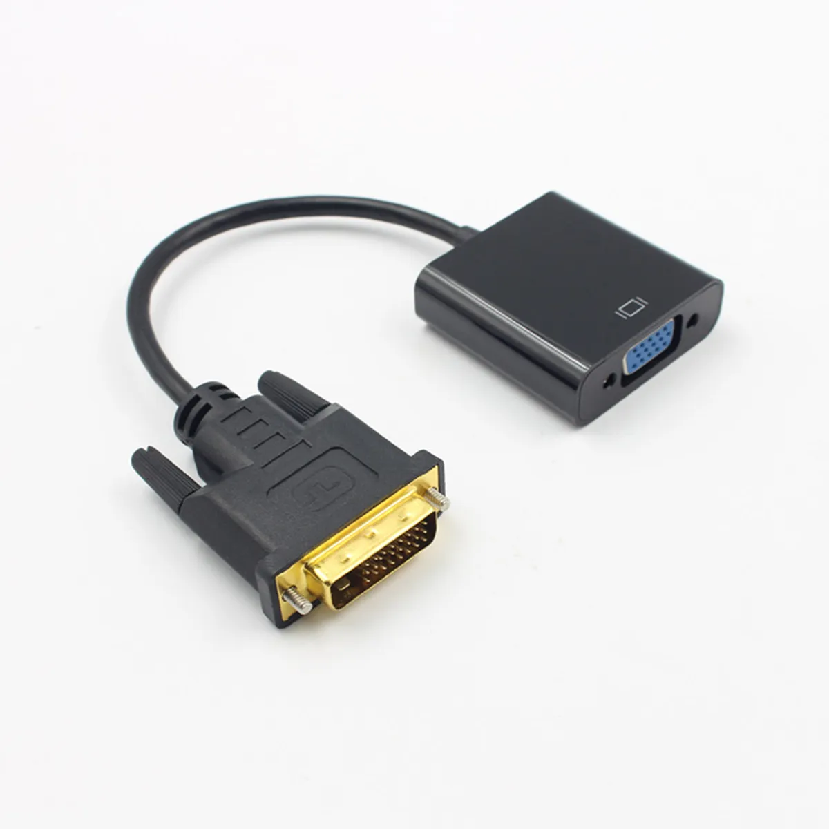 DVI-D to VGA Adapter Cable Converter – 1080P Support for Desktop & Laptop, Male to Female, 25-Pin to 15-Pin