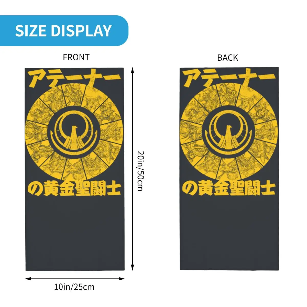 Custom Athena Gold Saints Saint Seiya Neck Gaiter Women Men Windproof Winter Knights Of The Zodiac Bandana Scarf for Hiking