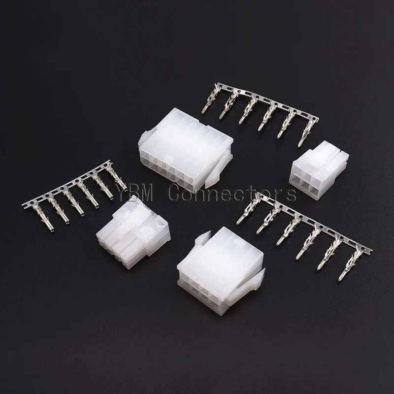 4.2mm5 sets / batch 5557 / 5559 automobile harness connector 2-18/24 pin male and female terminal plug kit computer power cable