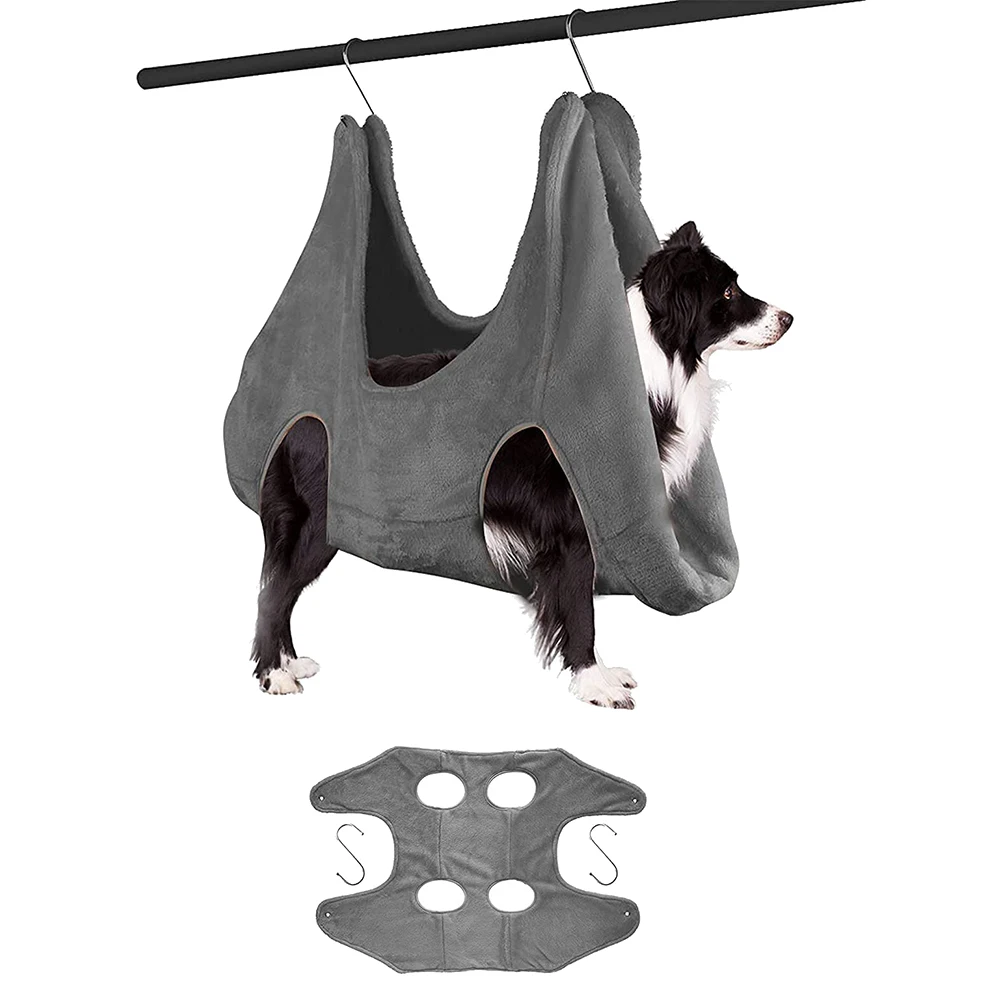 Pet Grooming Hammock Helper, Nail Clipper Restraint Bag for Cat Dog, Drying Towel for Combing Bathing