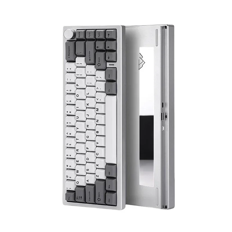 AL68 لوحة المفاتيح الميكانيكية للألعاب اللاسلكية ثلاثي الوضع باستخدام الحاسب الآلي الألومنيوم Hotswap طوقا Esports بلوتوث ألعاب لوحة المفاتيح لأجهزة الكمبيوتر المحمول اللوحي