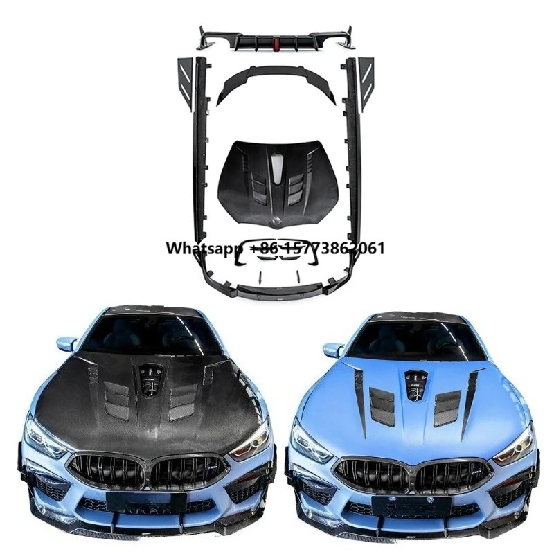 Dry Carbon Fiber CMST Style Body Kit for M8  (2018-2022) Front Lip/Tuyere/Rear Diffuser/Side Skirt/Fenders/Spoiler/Hood Kits