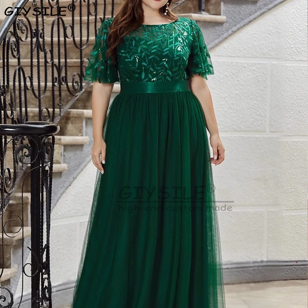 

GIYSILE Customized Large Size Elegant Evening Dresses 2025 Sequins Embroidery Party Long Dress Evening Gown vestidos de fiesta