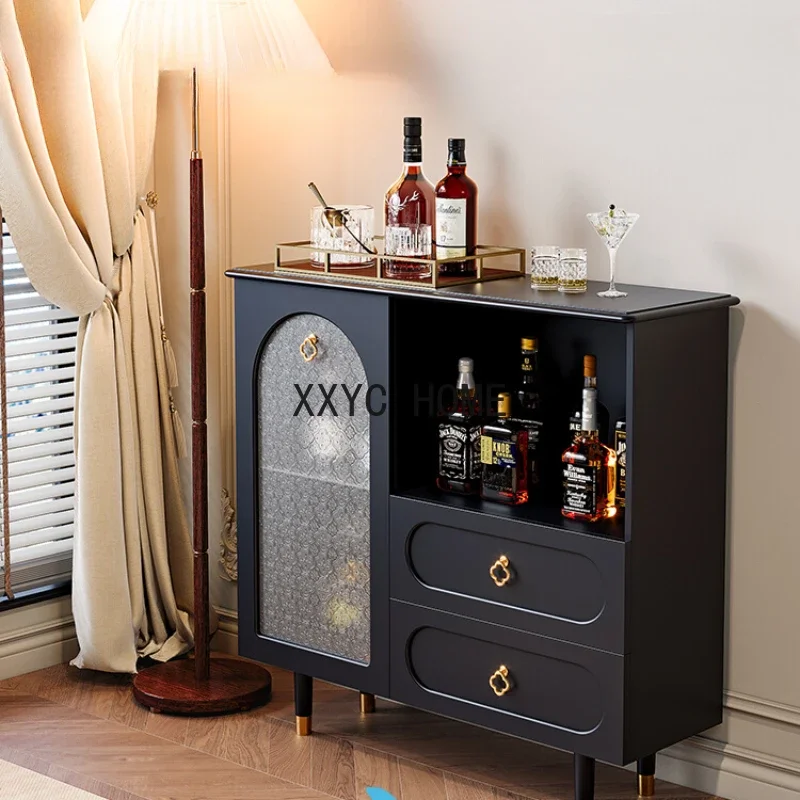 Woonkamer Taverne Huis French Retro Light Luxury Net Red Glass Eetkamer Klein Apartment Lage Wijnkast Display