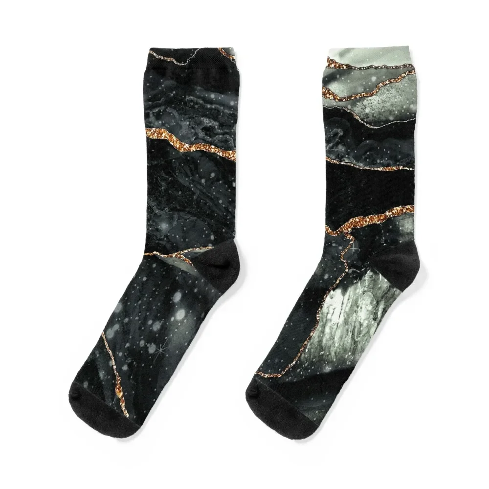 

black and gold Socks fashionable christmas gift Boy Socks Women's