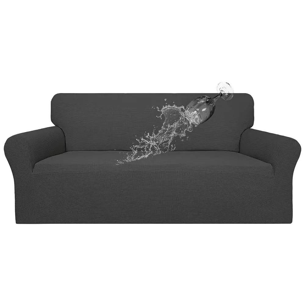

100% Waterproof Couch Cover, Dual Sofa Stretch Jacquard Slipcover, Leakproof Furniture Protector For Kids, Pets, Dog And Cat