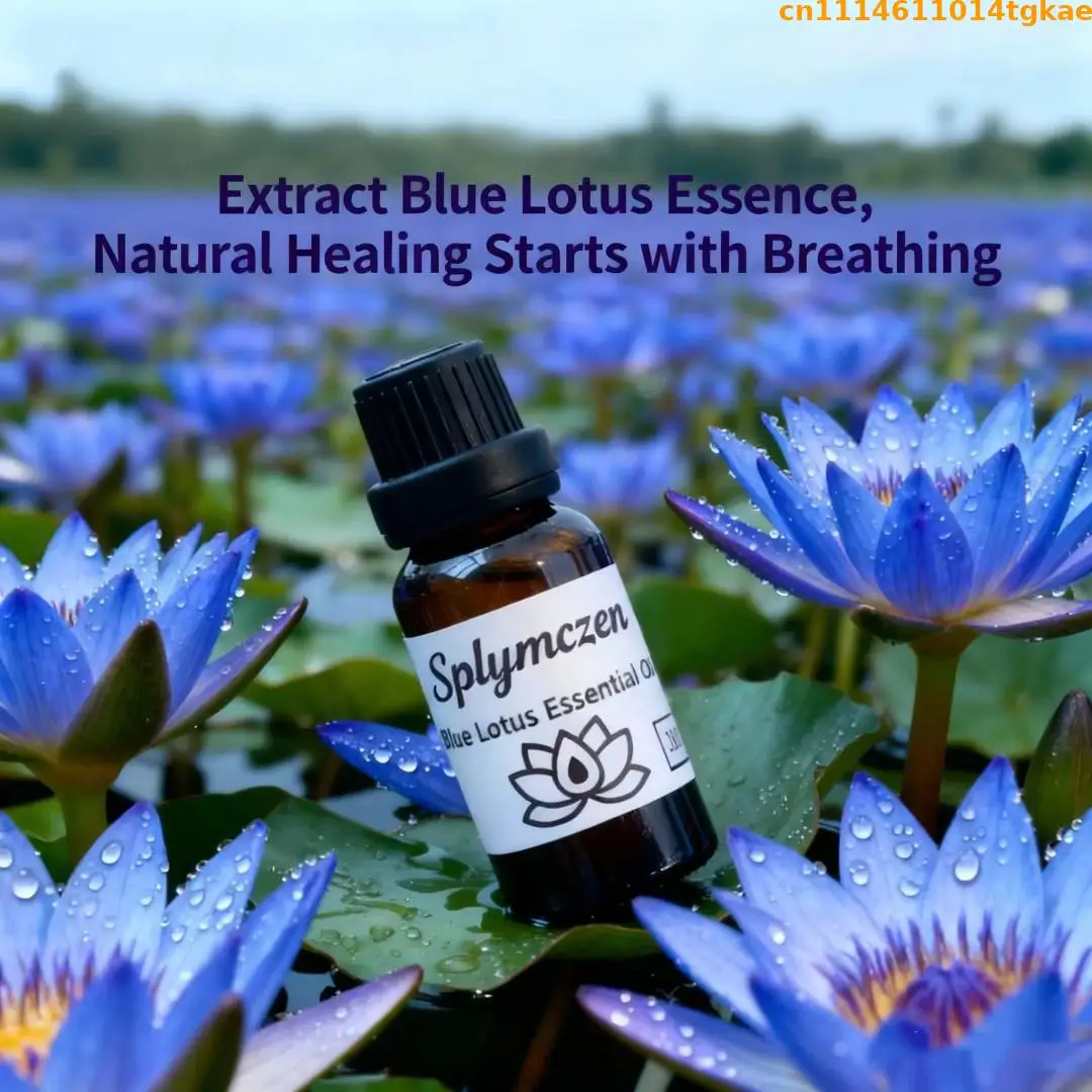 Splymczen Undiluted Plant Extract Blue Lotus Fragrance Oil For Diffuser, Home Fragrance, Candle Soap Making Diy, Home Air Scent