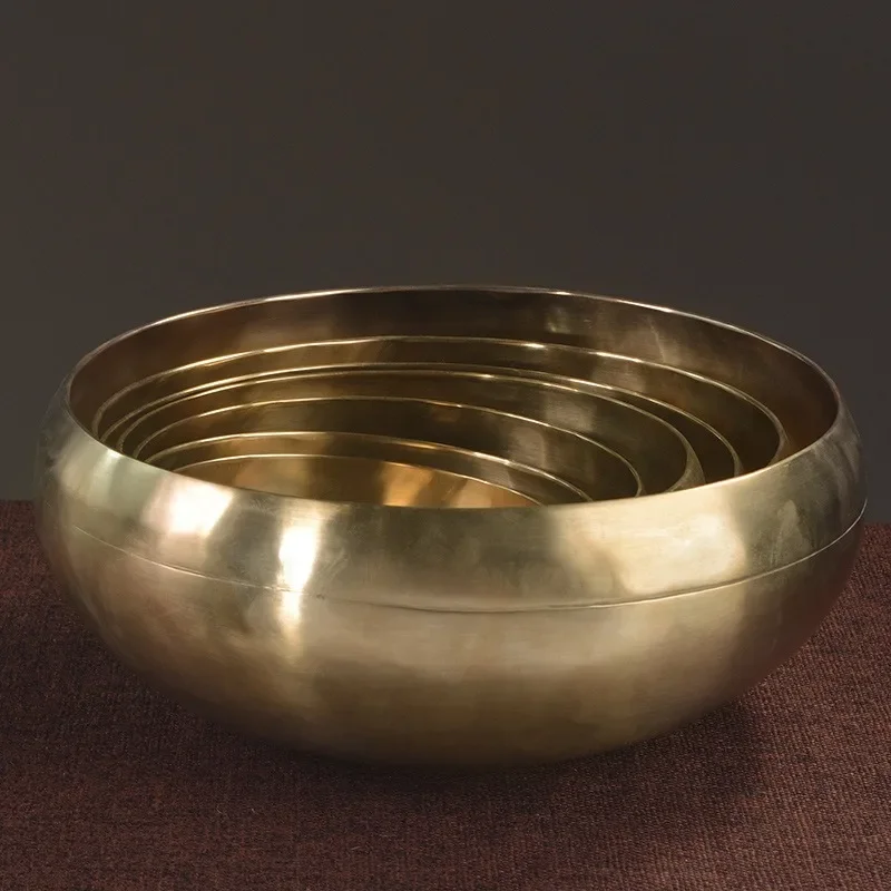 

Nepal Handmade Singing Bowl Healing Buddha Sound Bowl Meditation Yoga Gold Metal Singing Bowl Musical Instrument Percussion