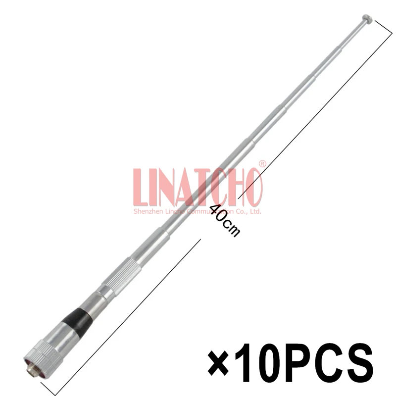 10pcs Metal Bendable UHF 400-470MHz HAM Radio SMA Female Connector Walkie Talkie Telescopic Antenna