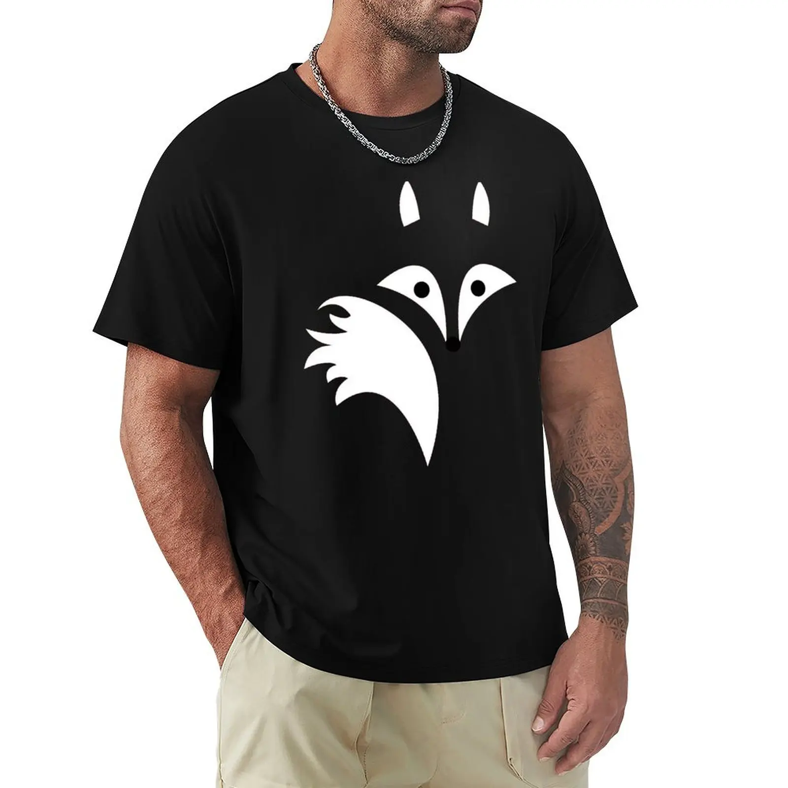 

Fox Lines T-Shirt funny costumes summer clothes tshirts personalised men clothing