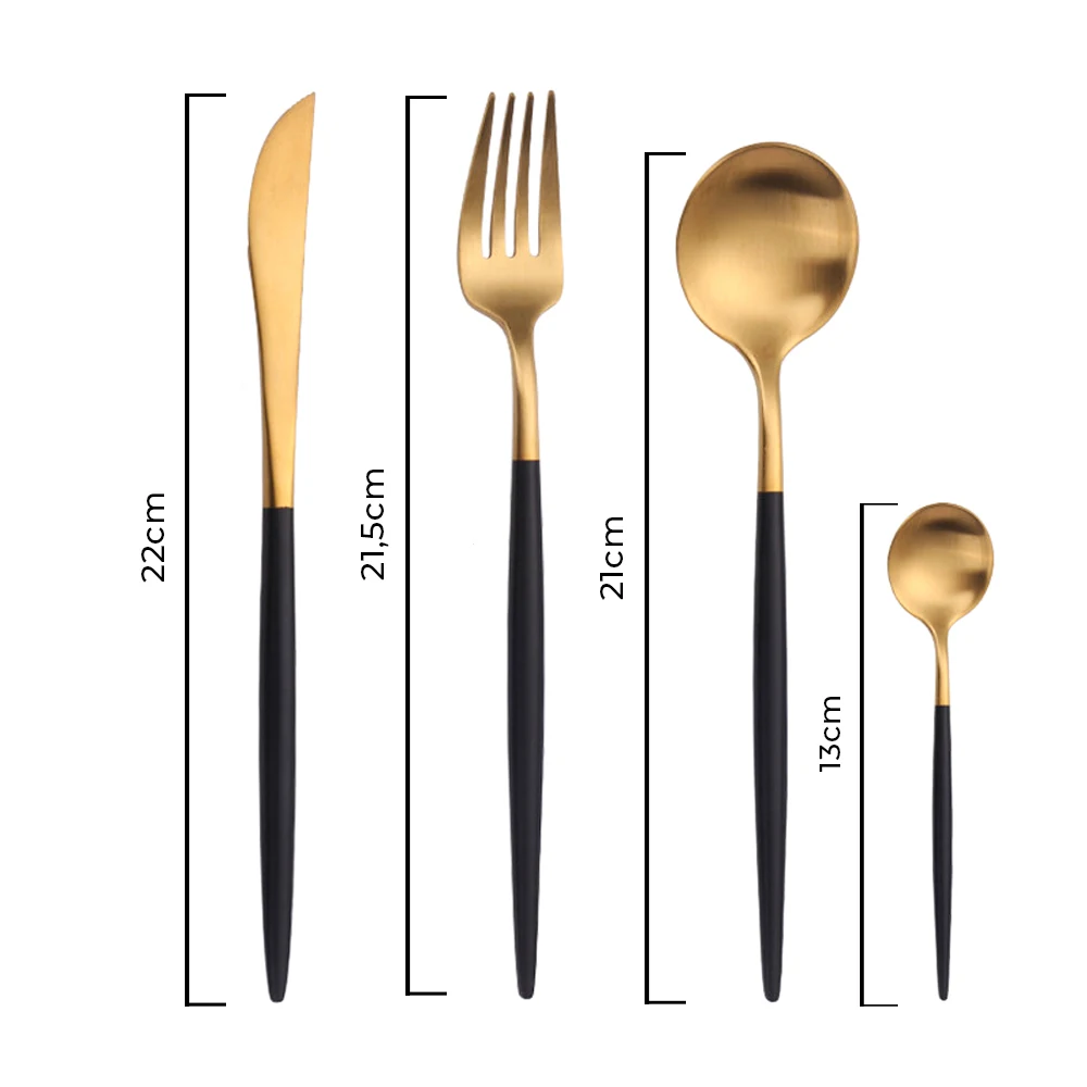 MODUS Cutlery Sets, Stainless Steel, Four Types of Dinnerware, Knife, Forks, Two Types of Spoons, Cutlery, 24PCS