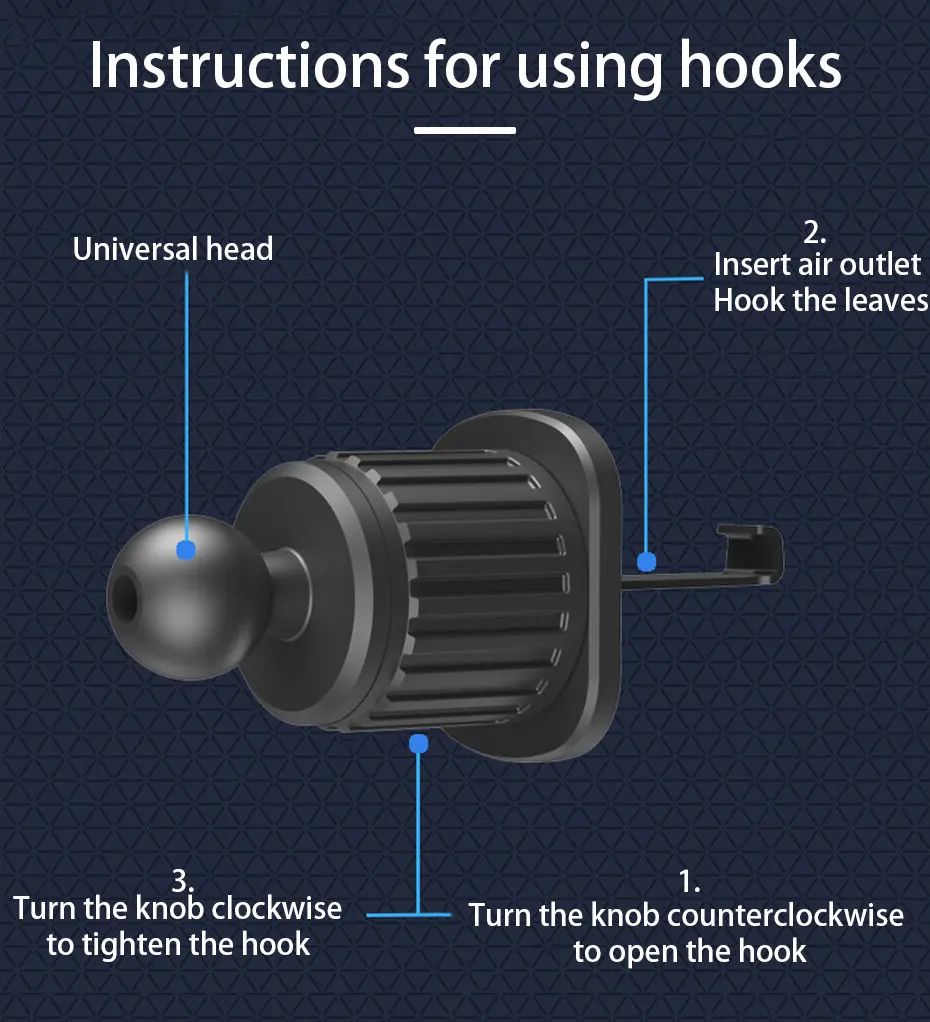 SEAMETAL Car Phone Holder Bracket Accessories Interior Auto Air Outlet Cellphone Support Parts Phone Stand Base Fixing - detail 6