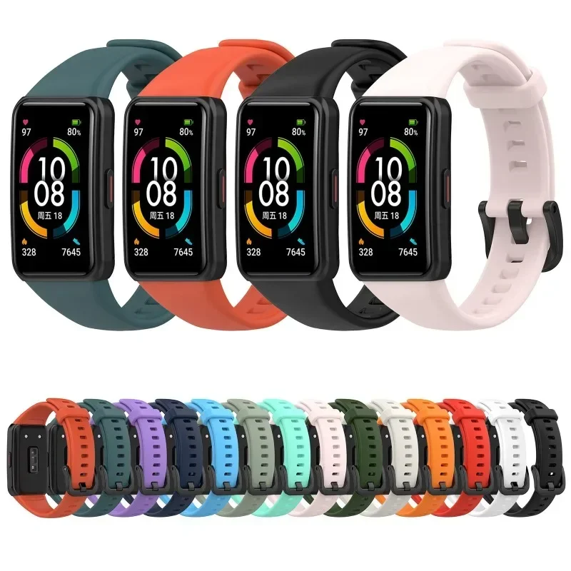 Strap for Huawei Band 9 8 7 6 huawei honor band 7 6 Accessories SmartWatch Replacement watchband Wristband Silicone bracelet