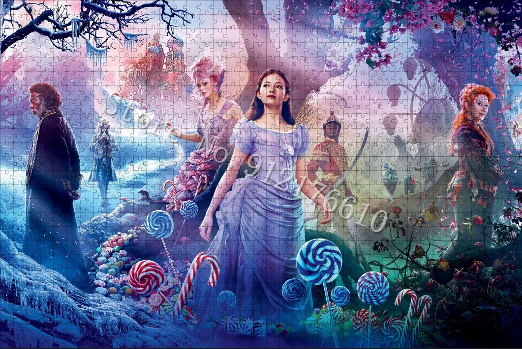 Disney Princess 300/500/1000 Pcs Jigsaw Puzzles The Nutcracker and The Four Realms Puzzles Decompress Educational Toys