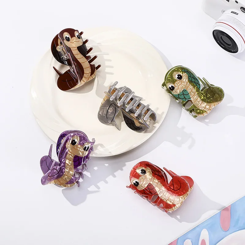 New Cartoon Serpentine Series Hair Clips Cold Wind Cobra Hair Claw Shark Advanced  Hair Accessories for Women