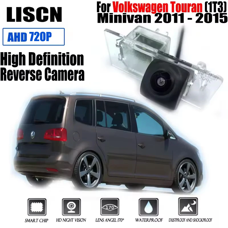 

Автомобильная HD камера заднего вида ночного видения для Volkswagen Touran (1T3) Minivan 2011-2015 камера заднего вида, камера с лампой для лицензии