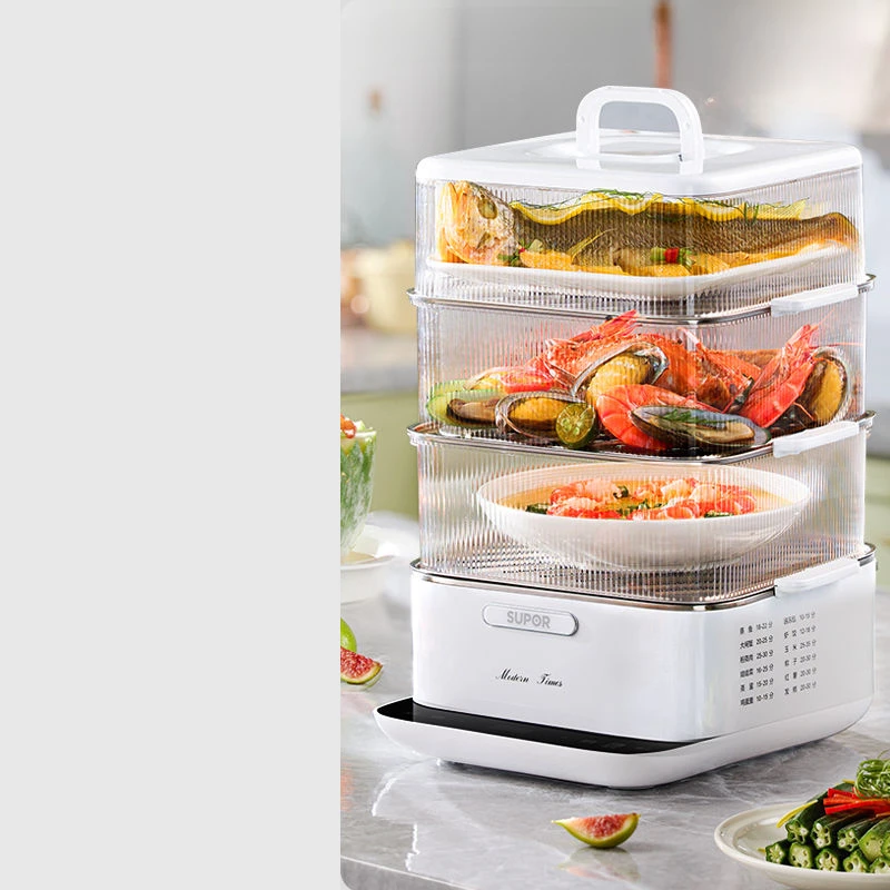 

Supor electric steamer multi-functional household four-layer stew pot intelligent large capacity fully automatic reservation