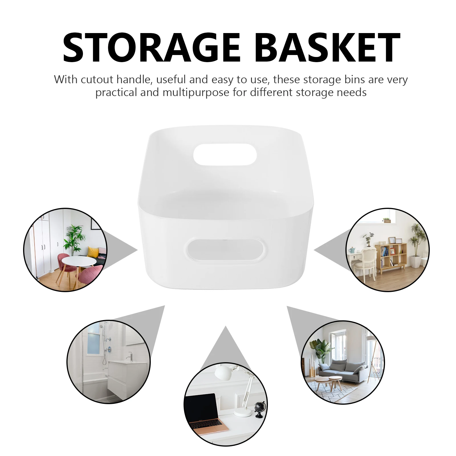 

6 Pcs Storage Box Containers Boxes Desktop Bin Plastic Organizer Cabinet Bins Folding