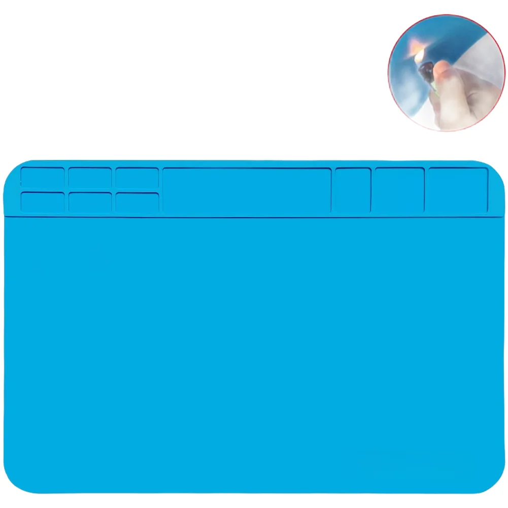300x200mm Silicone Repair Mat Heat Resistant for Soldering Stations Anti Static Non Slip for Phone and Computer Work