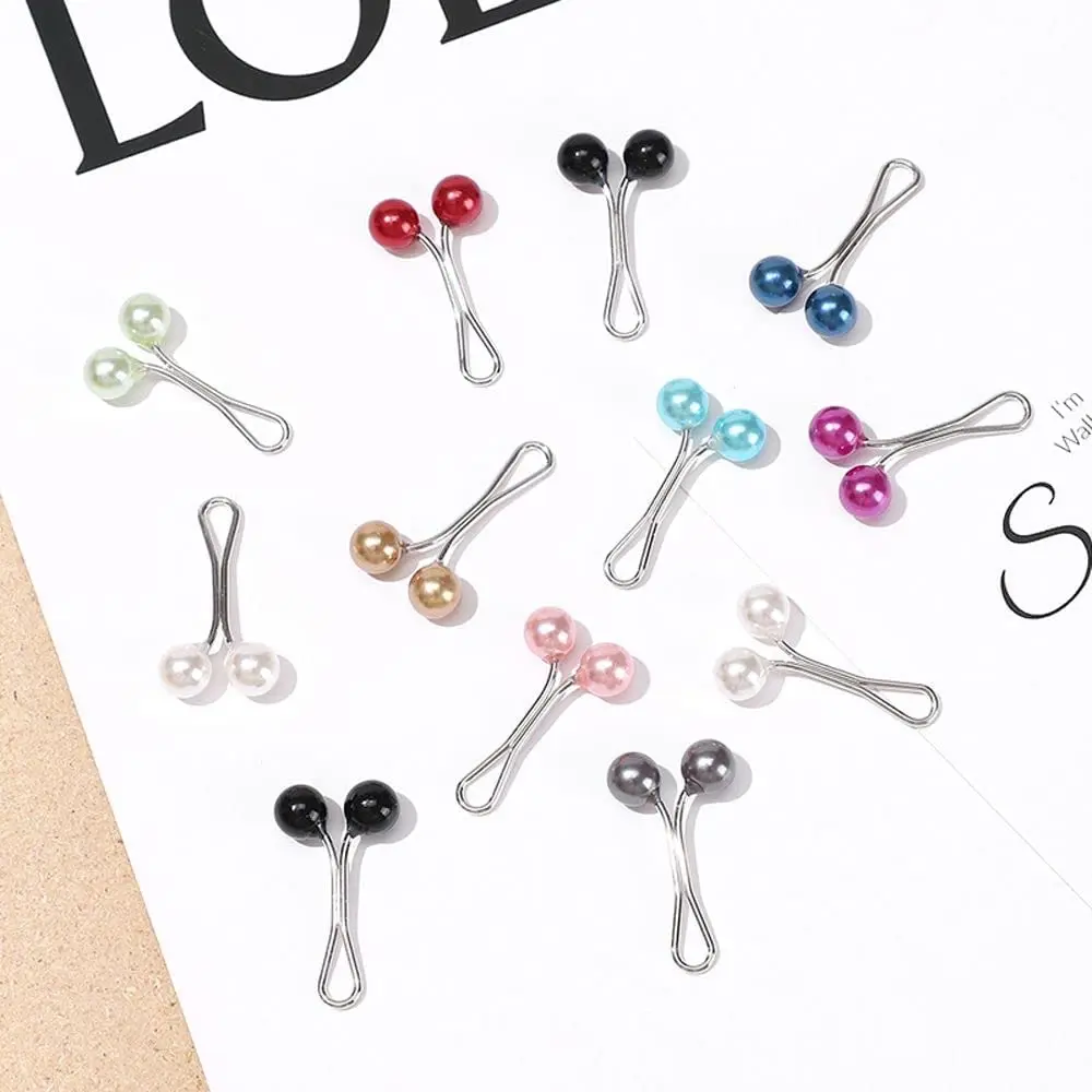 12Pcs/Set Multicolor Headscarf Pearl Pins Clips U Shape Hijab Scarf Lady Muslim Scarf Shawl Clips Scarf Accessories