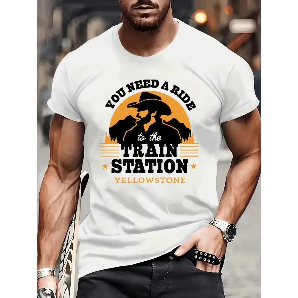 

Fun pattern print fashion short sleeve, casual crew neck loose top 100% cotton T-shirt