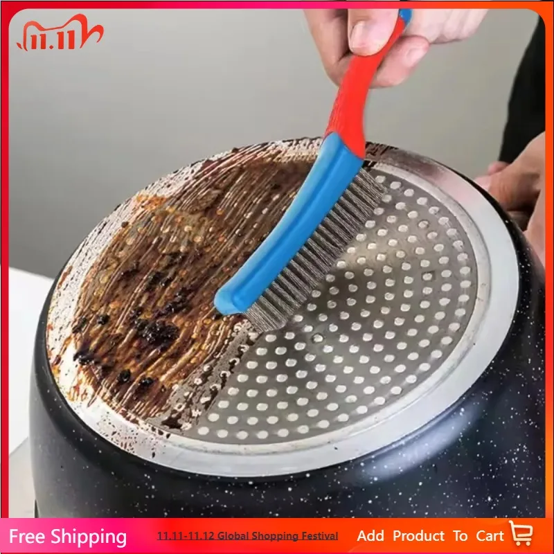 

1PC Wooden Handle Copper Wire Brush for Polishing, Rust Removal, Polishing,cleaning, and Cultural Toys/Diamond Bodhi Walnut