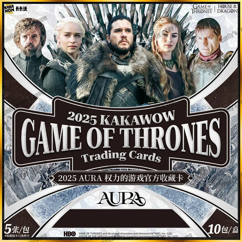 

New Kakawow 2025 AURA Game of Thr0nes Trading Cards House of Dragon Series Movie Figure Trading Cards Collectible Limited Cards