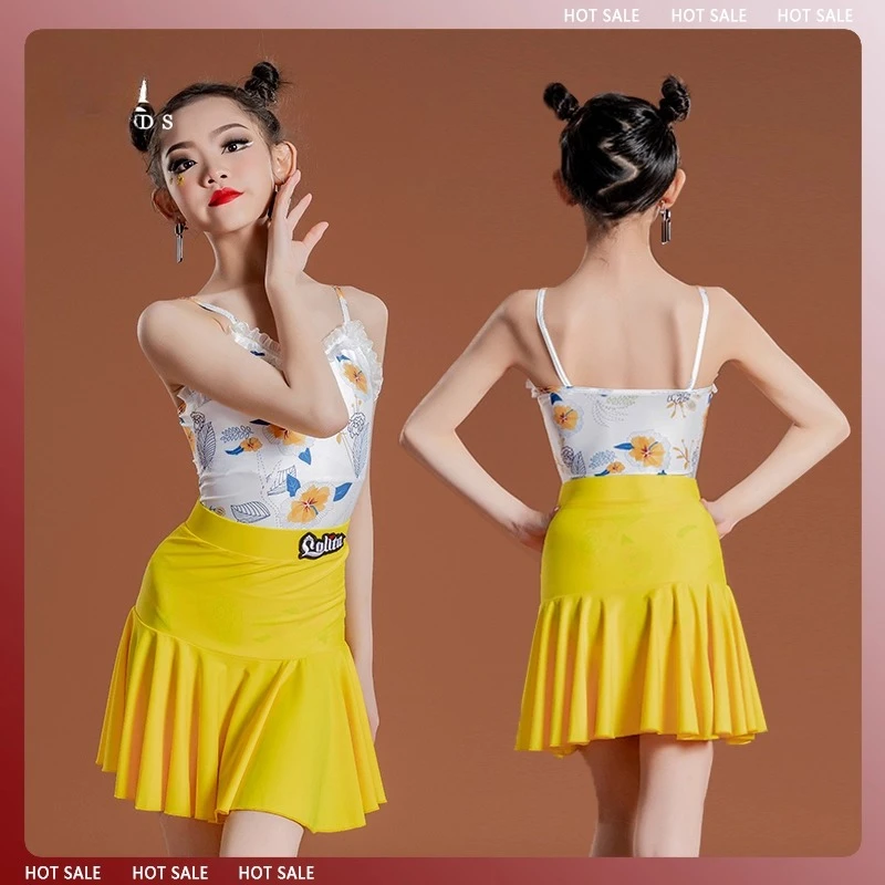 

New Latin dance performance dance costumes children's girls practice costumes girls' Latin stage costumes
