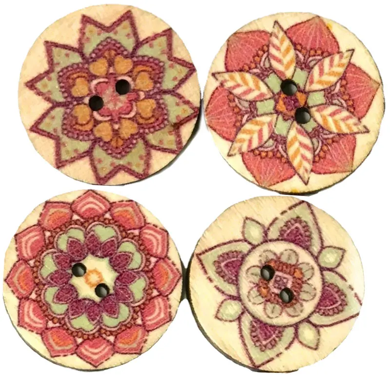 

300 шт., деревянные пуговицы в стиле ретро, ручное шитье, скрапбук, одежда, аксессуары для рукоделия, подарочная карта, 20 мм, 25 мм, деревянные пуговицы